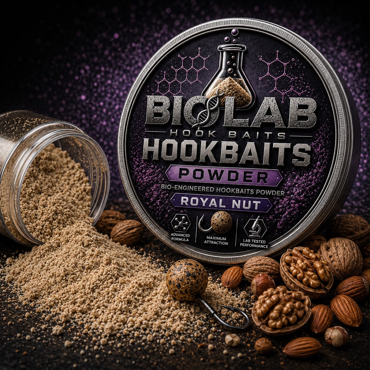 BIO LAB HOOKBAITS POWER - ROYAL NUT delivers premium attraction in every cast. Engineered with a potent blend of natural nut flavours and bio-active compounds, these hookbaits are designed to trigger aggressive feeding responses from carp and other species. The Royal Nut formula combines rich, complex aromas with proven fish-catching performance. Perfect for both method feeder and hair-rigged presentations, these hookbaits offer consistent quality and reliability. Trust BIO LAB's expertise to put more fish 